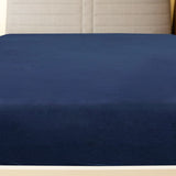 Vidaxl Fichet Feet Jersey 180x200 cm Coton Marine Bleu
