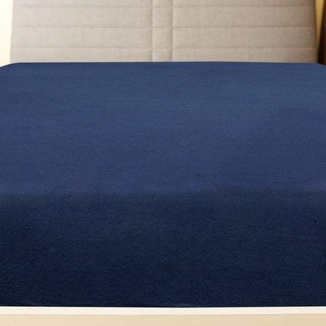 Vidaxl Fiches ajustées 2 St Jersey 180x200 cm Coton Marine Bleu