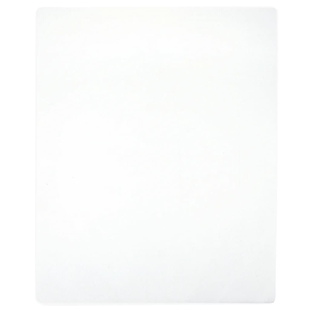 Vidaxl Maillot de tôle ajusté 90x200 cm Coton blanc