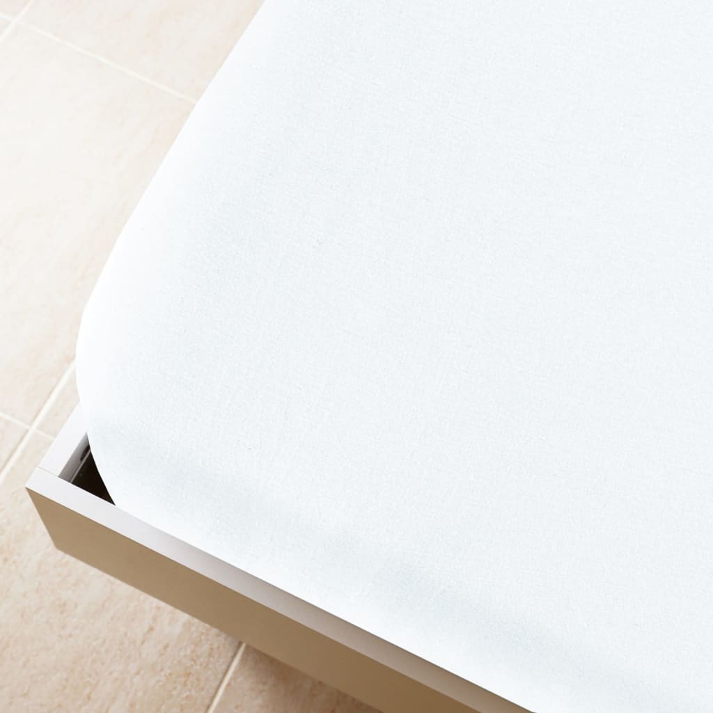 Vidaxl Feuilles ajustées Jersey 2 St 100x200 cm Coton blanc