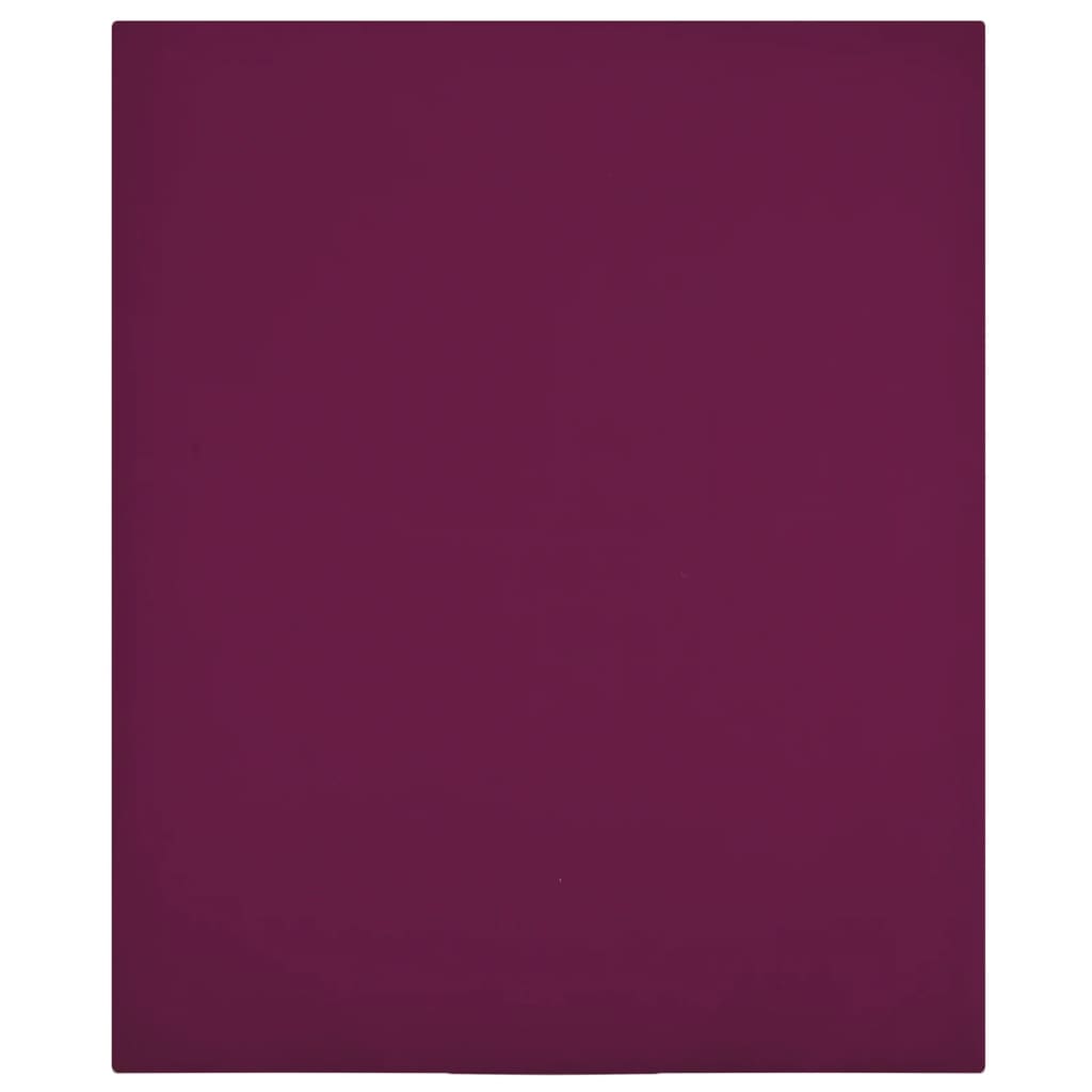 Vidaxl monterade ark 2 St Jersey 100x200 cm bomullsbordeaux röd