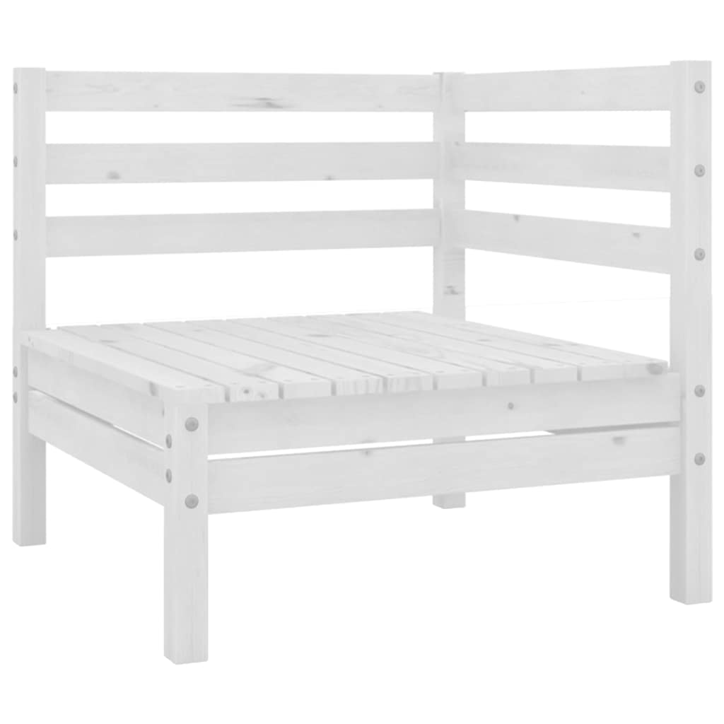 Vidaxl 4-delige loungeset massief grenenhout wit