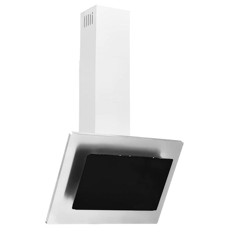Hotte d'extracteur de paroi Vidaxl 60 cm en acier inoxydable en verre argent couleur