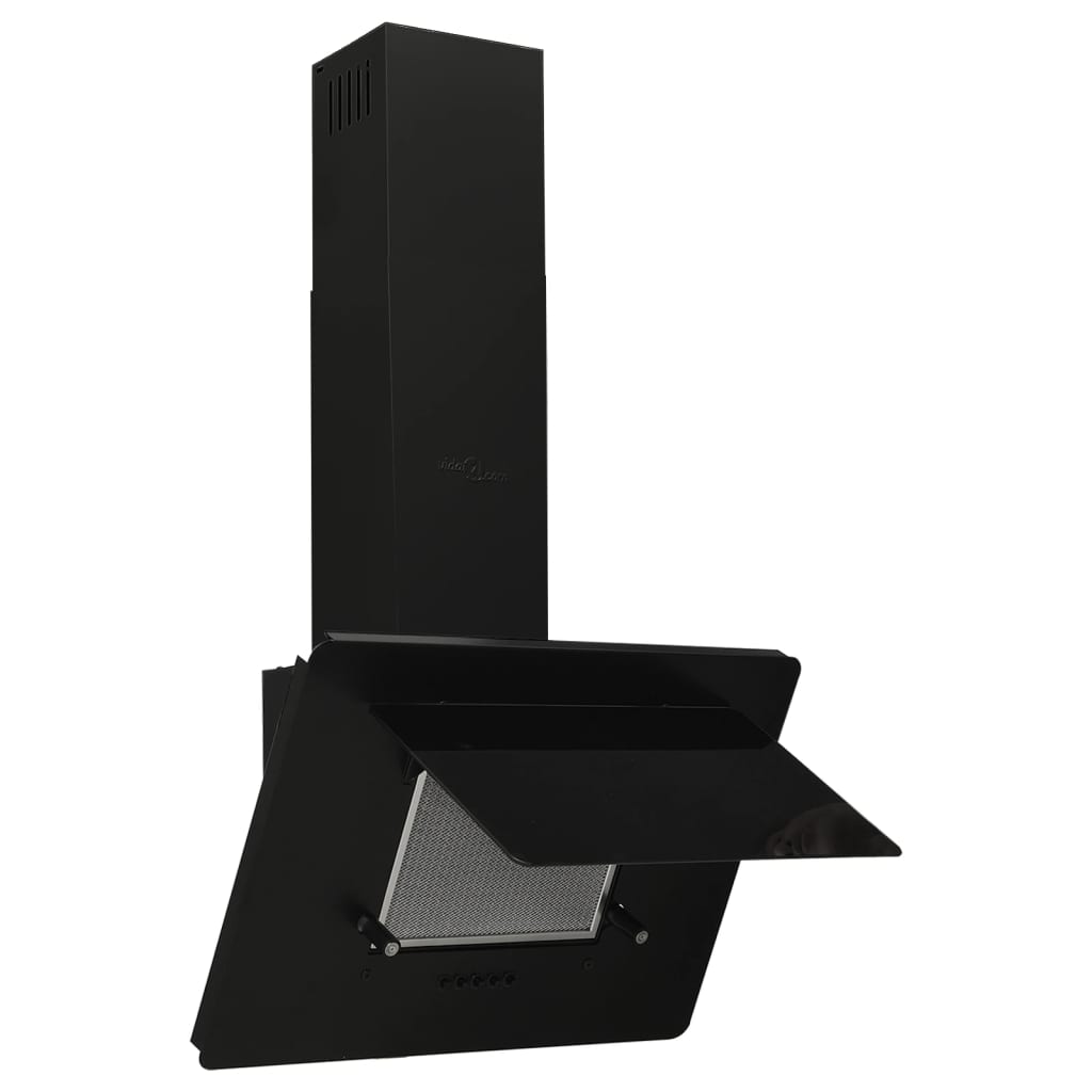 Vidaxl Wall Extractor Hood de 60 cm de acero inoxidable y vidrio endurecido negro