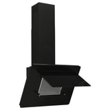 VidaXL wall extractor hood 60 cm stainless steel and hardened glass black