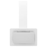 Capeur d'extracteur de paroi Vidaxl 60 cm en acier inoxydable et blanc durci blanc