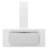 Capeur d'extracteur de paroi Vidaxl 90 cm en acier inoxydable et blanc durci blanc