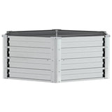 Vidaxl Planter surélevé 129x45 cm Couleur en argent en acier galvanisé