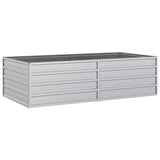 Vidaxl Planter surélevé 160x80x45 cm en acier galvanisé en argent