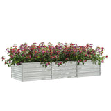 Vidaxl Planter surélevé 240x80x45 cm en acier galvanisé en acier