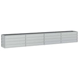 Vidaxl Planter inséré 320x40x45 cm argent en acier galvanisé