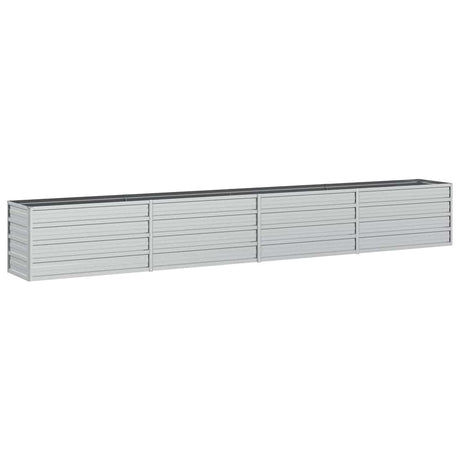 Vidaxl Planter inséré 320x40x45 cm argent en acier galvanisé