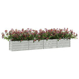 Vidaxl Planter inséré 320x40x45 cm argent en acier galvanisé