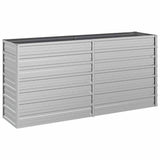 Vidaxl Planter surélevé 160x40x77 cm en acier galvanisé en argent