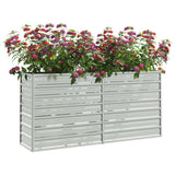 Vidaxl Planter hevet 160x40x77 cm galvanisert stål sølv