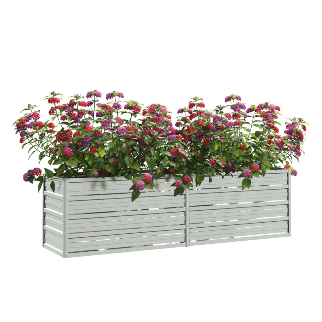 Vidaxl Planter surélevé 160x40x45 cm en acier galvanisé en acier