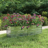 Vidaxl Planter surélevé 160x40x45 cm en acier galvanisé en acier