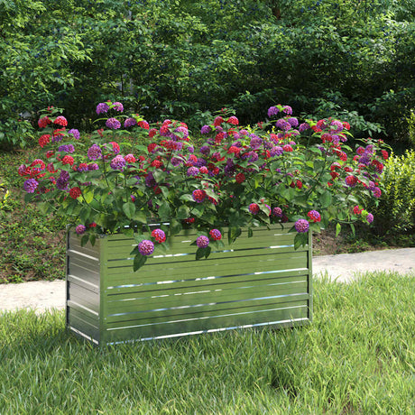 Vidaxl Planter surélevé 100x40x45 cm en acier galvanisé en acier