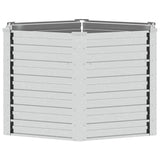 Vidaxl Planter surélevé 129x77 cm Couleur en argent en acier galvanisé