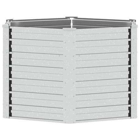Vidaxl Planter surélevé 129x77 cm Couleur en argent en acier galvanisé