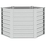 Vidaxl Planter surélevé 129x77 cm Couleur en argent en acier galvanisé