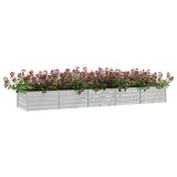 Vidaxl Planter surélevé 400x80x45 cm en acier galvanisé en acier