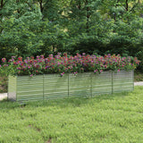 Vidaxl Planter surélevé 400x80x45 cm en acier galvanisé en acier