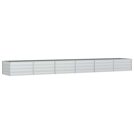 Vidaxl Planter surélevé 480x80x45 cm argent en acier galvanisé
