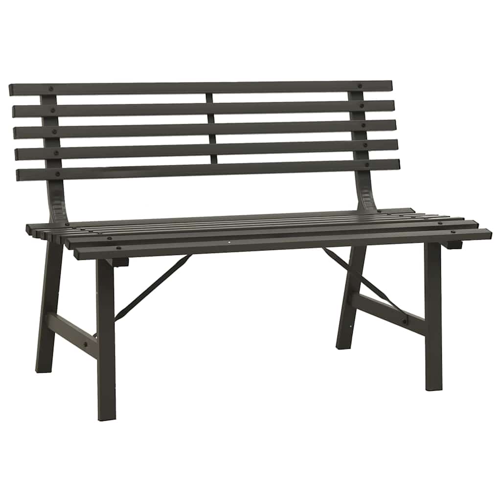 Vidaxl tuinbank 110 cm staal zwart