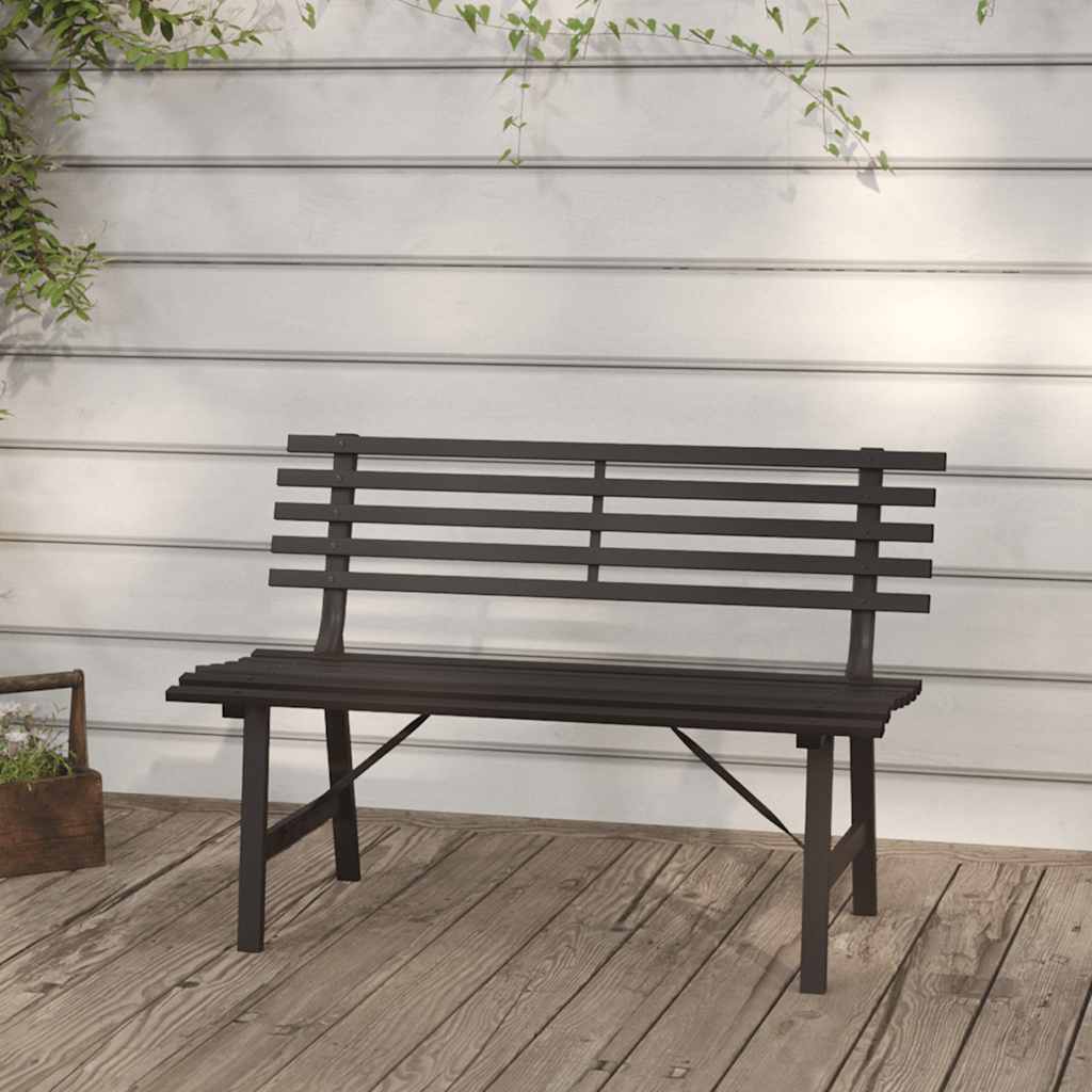 Vidaxl tuinbank 110 cm staal zwart