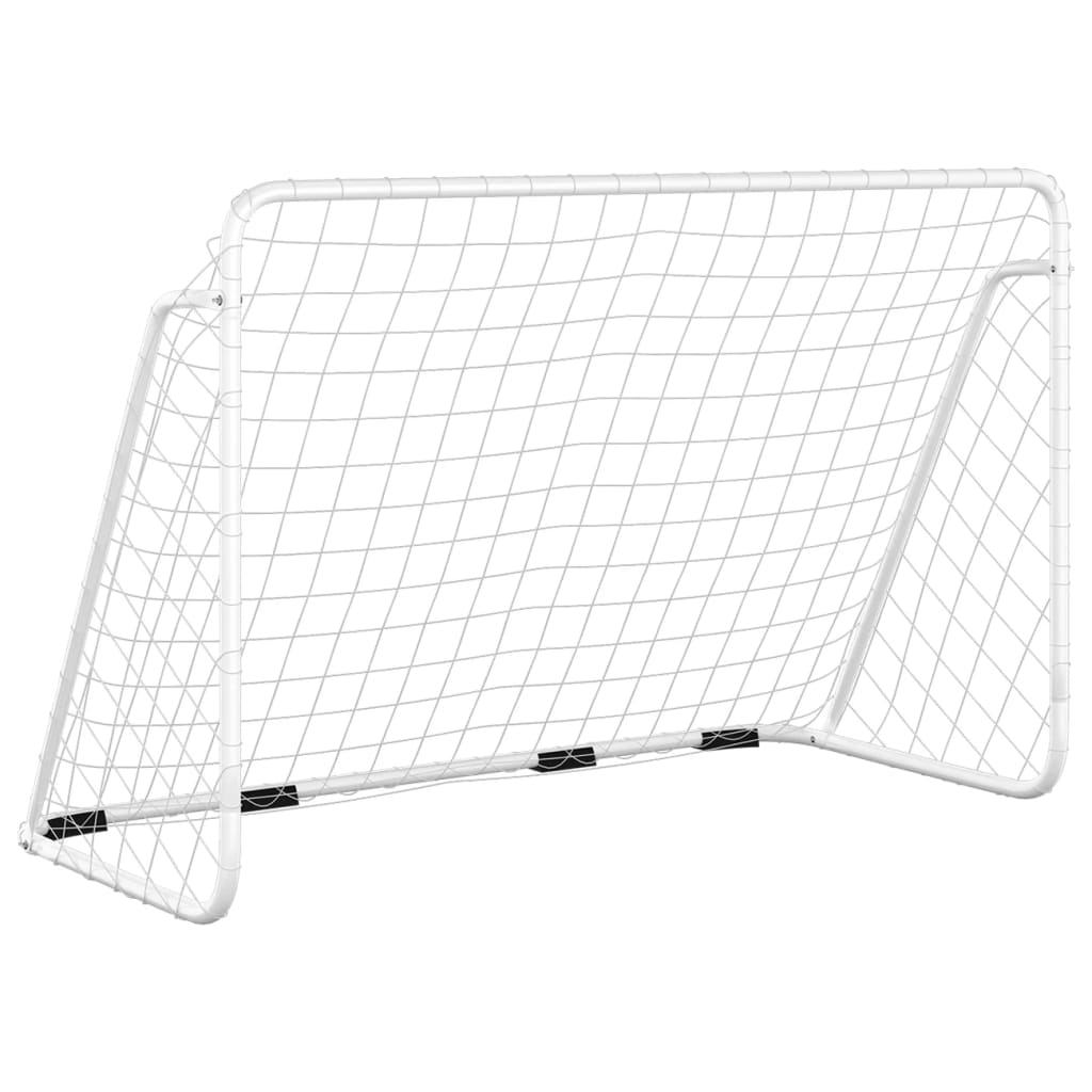 Vidaxl fotballmål med nett 180x90x120 cm stålhvit