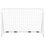 Vidaxl Football Gol con netto 180x90x120 cm in acciaio bianco