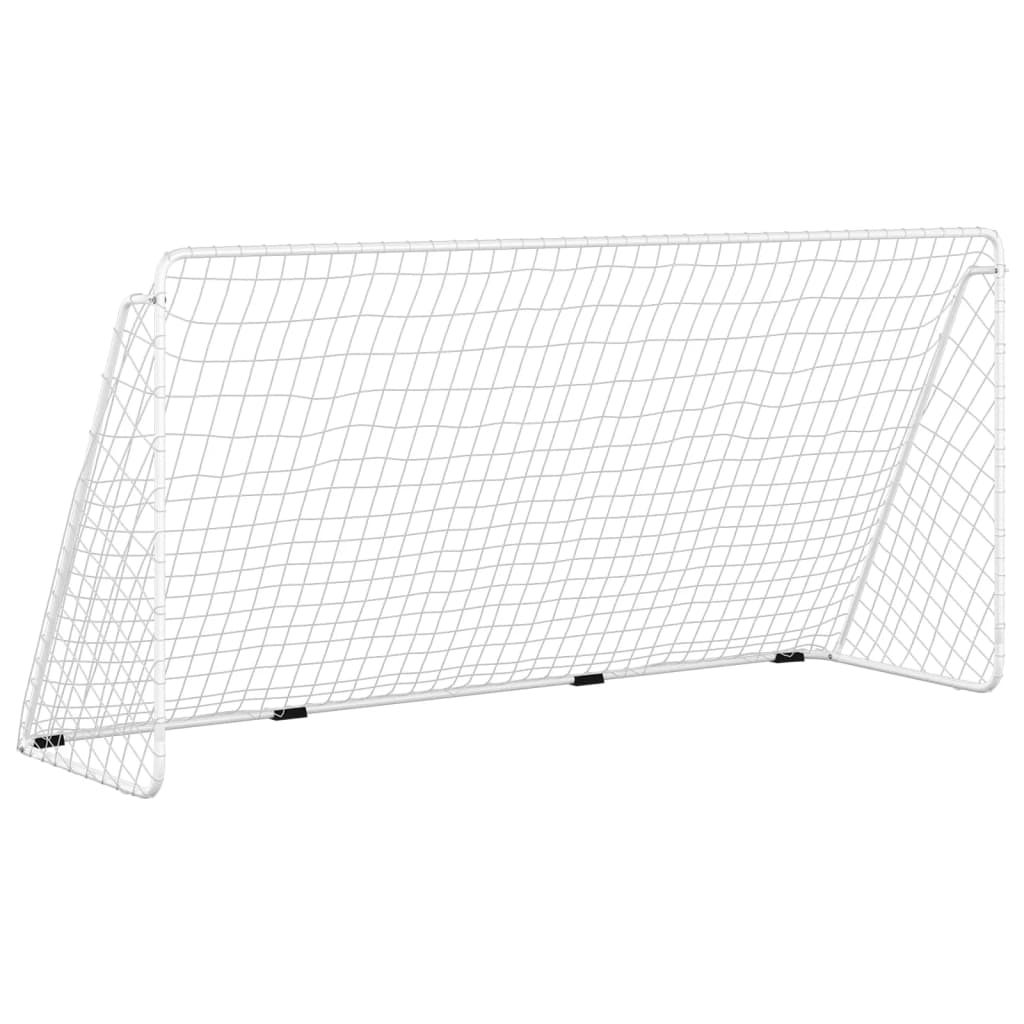 Vidaxl football goal with Net 366x122x182 cm Steel White