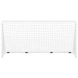 Vidaxl Football Gol con Net 366x122x182 cm in acciaio bianco