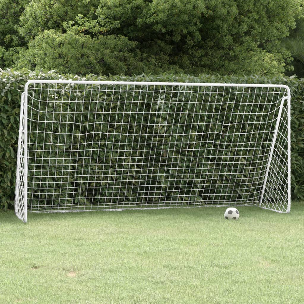 Vidaxl football goal with Net 366x122x182 cm Steel White