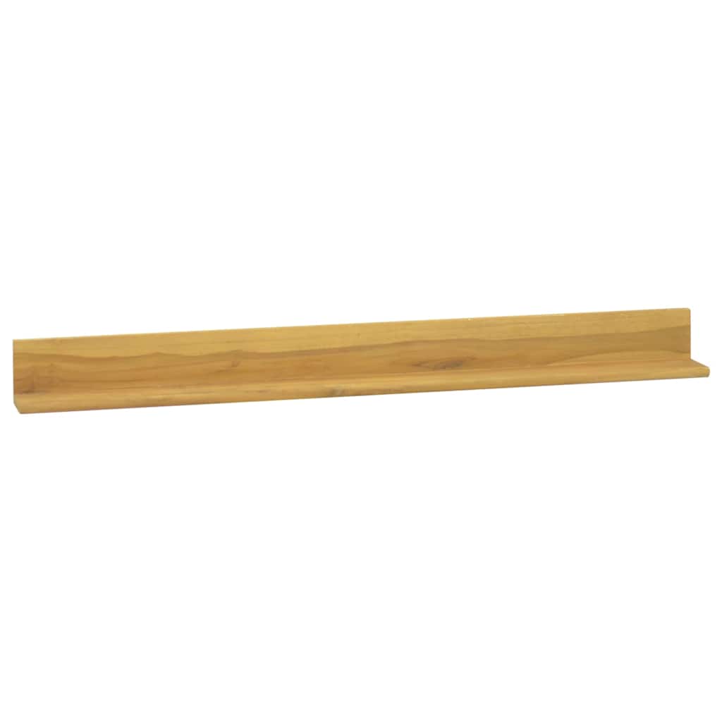 Vidaxl wandschappen 2 st 110x10x10 cm massief teakhout