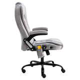 Vidaxl massagekantoorstoel fluweel lichtgrijs