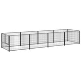 Vidaxl chien Kennel 4 m² en acier noir