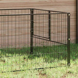 Vidaxl chien Kennel 4 m² en acier noir