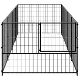 Vidaxl chien Kennel 4 m² en acier noir