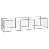 Vidaxl Dog Kennel 3 m² Steel silver colored