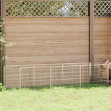 Vidaxl chien Kennel 3 m² en acier argent coloré