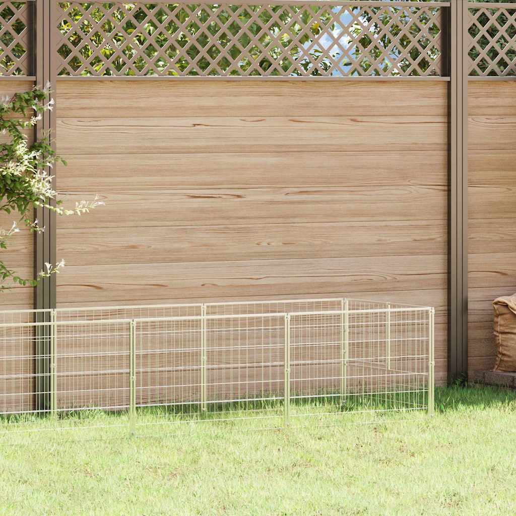 Vidaxxl niche pour chien 5 m² acier argent