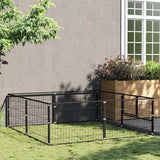 Vidaxxl niche pour chien 4 m² acier noir