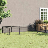 Vidaxxl niche pour chien 8 m² acier noir