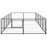 VidaXL Dog Kennel 10 m² Steel Black