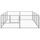 Vidaxl Dog Kennel 6 m² stalowy srebrny kolor