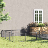 Vidaxl chien Kennel 9 m² en acier argenté colored