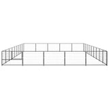 Vidaxl chien Kennel 45 m² en acier noir