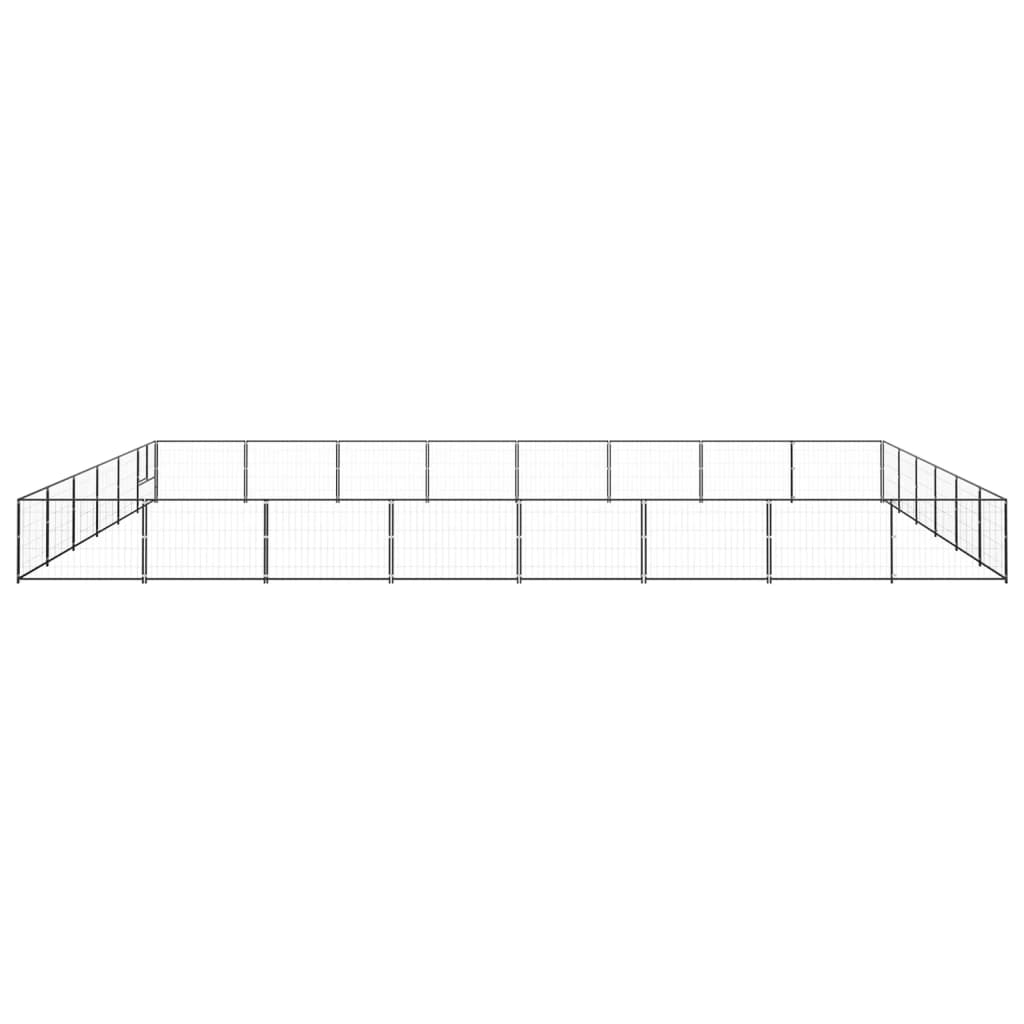 Psarna psa vidaxl 48 m² jeklena črna